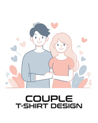Couple Vector T Shirt Design