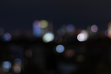 Efecto bokeh de luces de la ciudad. 