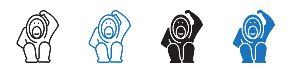 Orangutan icon Vector set outline © Hhc
