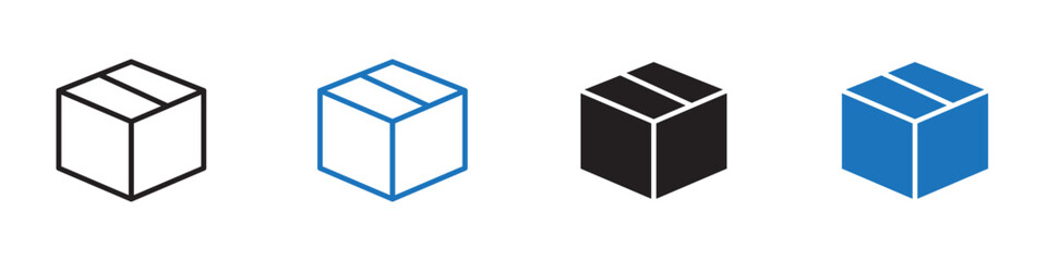 Package icon Vector set outline