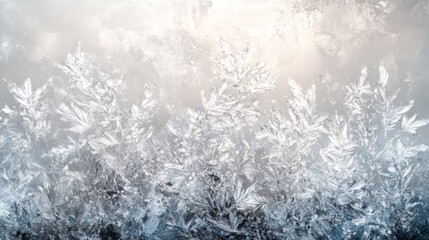Delicate Frost Patterns on a Window Pane