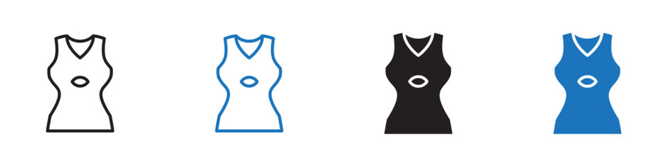 Tank top icon Vector set outline