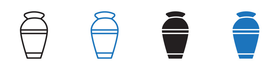 Urn icon Vector set outline