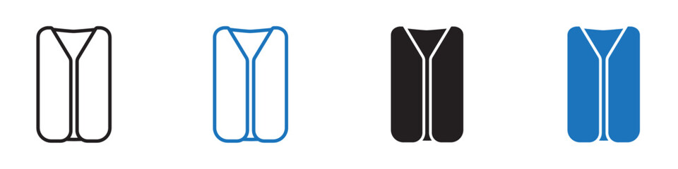 Vest icon Vector set outline