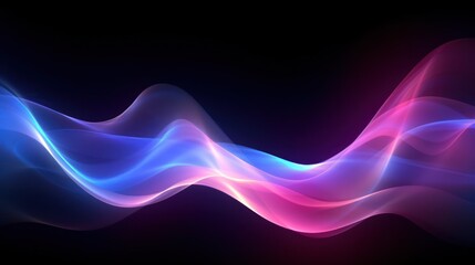 Fototapeta premium Abstract Wavy Background with Neon Colors