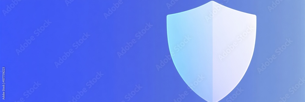 Leinwandbilder a minimalist shield icon against a gradient background signifies the importance of cybersecurity in 