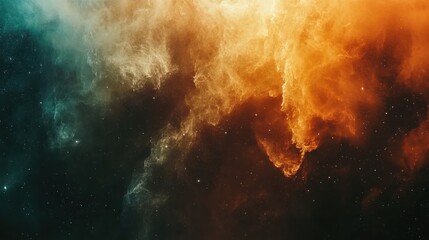Nebula and galaxies in space. Abstract cosmos background
