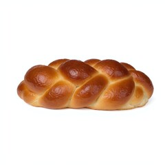 Gourmet Brioche Knot Bread Loaf Featuring Beautiful Golden Crust on Fresh White Background