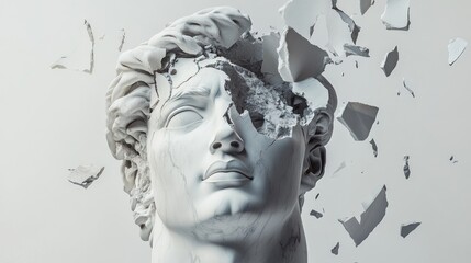 Shattered Marble Bust