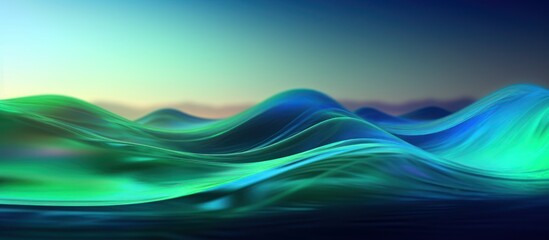 Fototapeta premium Abstract Waves of Blue and Green