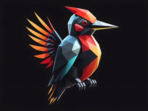 recommend clip art: Geometric Woodpecker