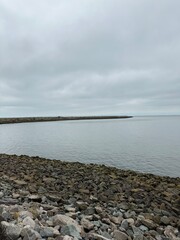 Gloomy day on the beach