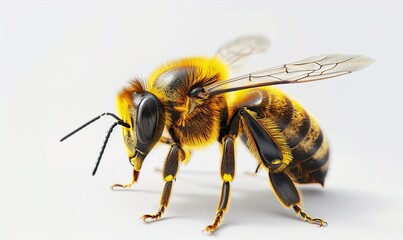 Background Featuring Bees with Flowers Producing Honey Nectar for Wallpaper ai generated