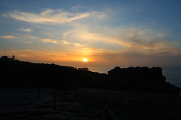sunset in the mountains