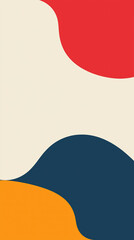Vertical abstract with bold, curving shapes