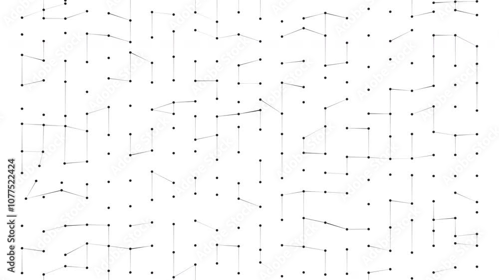 Poster Plexus loop animation background. Information technology or science background. Connected dots. 4k video