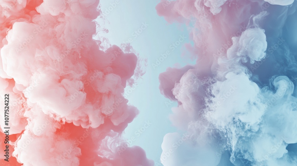 Fototapete soft pastel shapes float elegantly together, creating a tranquil atmosphere with a blend of pink and