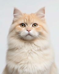 Obraz premium High-Resolution Realistic Portrait of a Persian Cat with Detailed Fur and Expressive Eyes