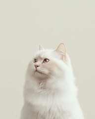 High-Resolution Realistic Portrait of a Persian Cat with Detailed Fur and Expressive Eyes

