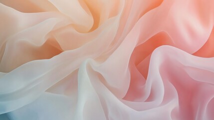 Fototapeta premium Delicate shapes intertwine in a gentle display of pastel hues, fostering a sense of calm and artistic expression in a minimalist setting. Generative AI
