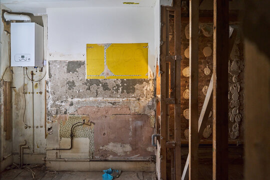 Remodeling house in process