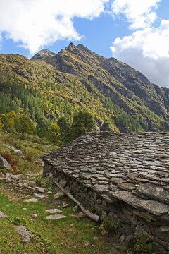 il Monte Tagliaferro dall'Alpe di Bitz sopra Alagna (Valsesia)