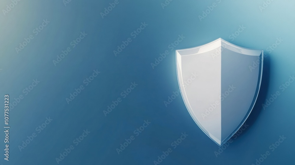 Fototapete a shield icon representing protection and cybersecurity services against digital threats on a gradie