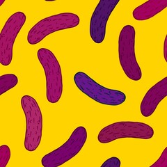 Summer vegetable seamless cucumber pattern for wrapping paper and fabrics
