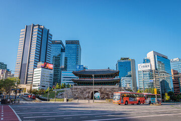 Seoul, South Korea - October 21 2024 "Beautiful Sunday's morning in the city center of Seoul"