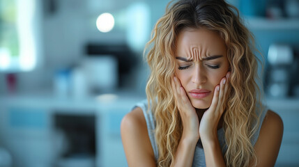 frau, schönheit, haar, gesicht, person, leitbild, besorgt, zorn, falten, leute, gestalten, auge, anschauen, 1, blond, lächelnd, heranwachsender, blond, frau, lächeln, heranwachsender, fröhlichkeit, de