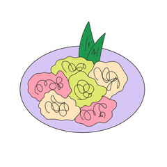 Cake Asian Illustration