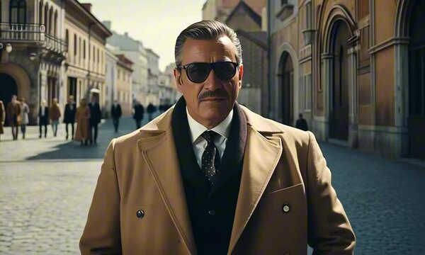 1960s italian mafia member in the streets