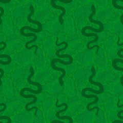 Summer animals seamless snake pattern for wrapping paper and new 2025 year