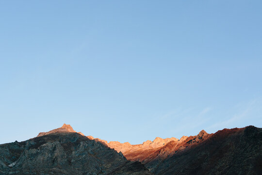 Alpenglow on the mountains