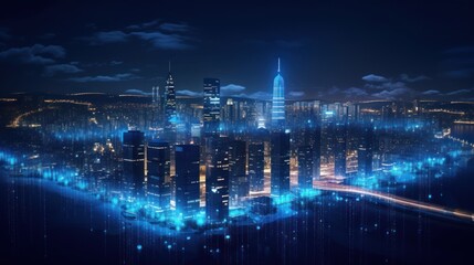 Cyberpunk Cityscape at Night