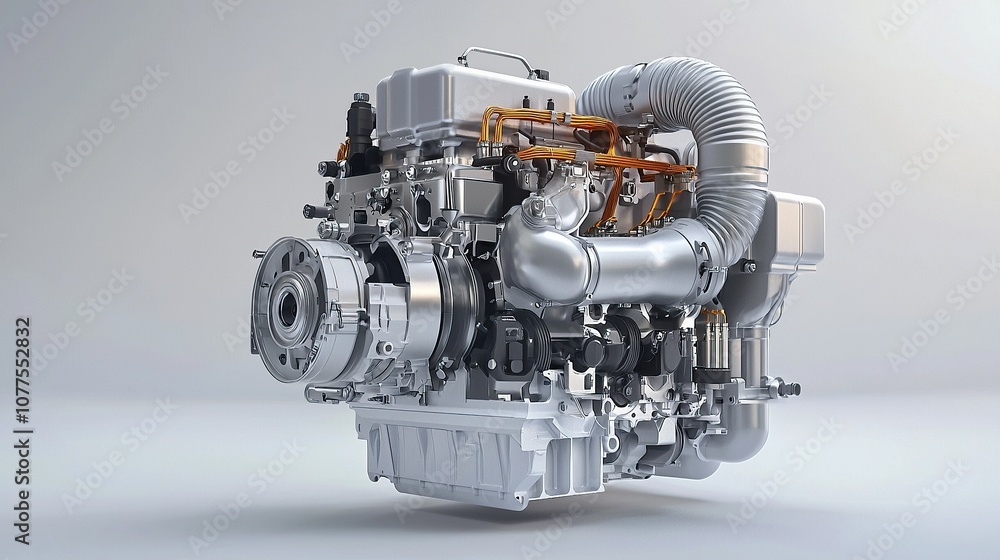 Poster detailed focus on turbo engine system cleaning with 6x performance enhancement for optimal functiona