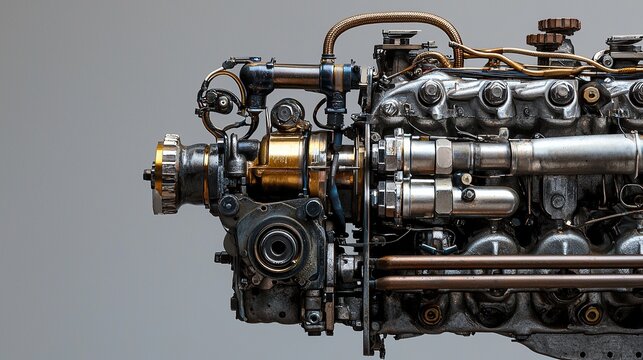 Detailed Close-Up of an Engine Fuel Injection System Component Showcasing the Intricate Design and Mechanisms of the Bri 6X Model for Automotive Enthusiasts