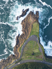 The Pacific Ocean washes against the rocky and rugged coastline of Oregon, not far south of Lincoln City. This part of the Pacific Northwest coast is incredibly scenic and accessed from highway 101.