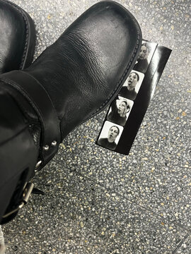 Black Boots Above Photo Booth Strip