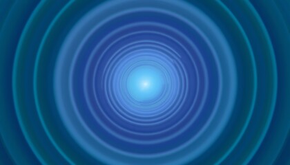 Concentric circles ripple outward, fading from a bright center into deeper shades of blue and green. 