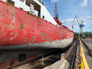 ship in dry dock