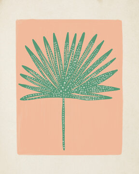 Minimal Palm Leaf Illustration