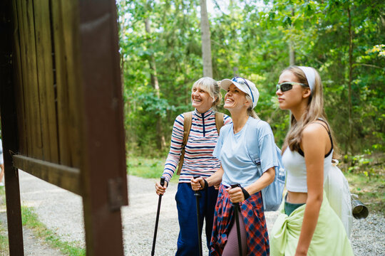 Women on a hiking trip