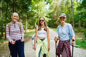 Women on a hiking trip