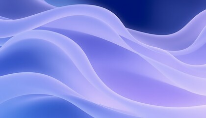 Obraz premium A blend of soft, flowing lines that mimic the undulating movement of water. Hazy blues and purples merge seamlessly, creating a calm and dreamlike atmosphere.
