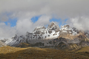 prima neve d'autunno su Cima Uomo; Dolomiti di Fassa, Trentino