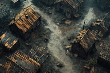 Village Street Urban Townscape Tabletop Village RPG Map, Fantasy Roleplaying Outdoor Dungeon Exterior Battlemap, Adventure Games Encounters, Gaming Art Design, TTRPG Buildings Architecture Concept