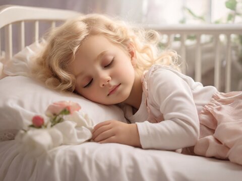 Beb&eacute; durmiendo en su cuna