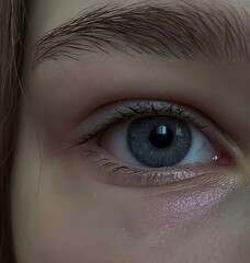 macro photo of blue eye