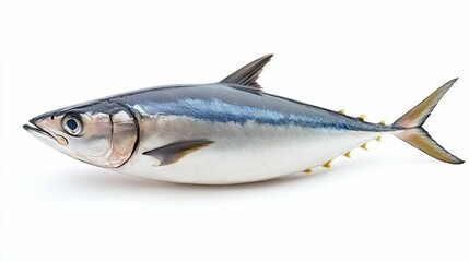 A Freshly Caught Tuna with Blue and White Scales